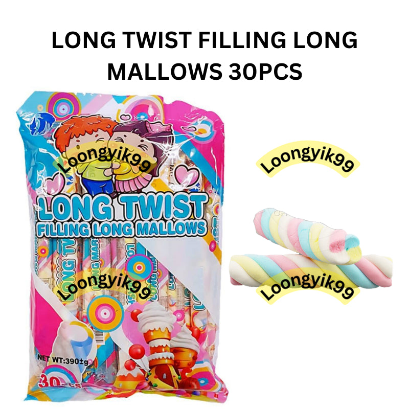 LONG TWIST FILLING LONG MALLOWS 30PCS HALAL