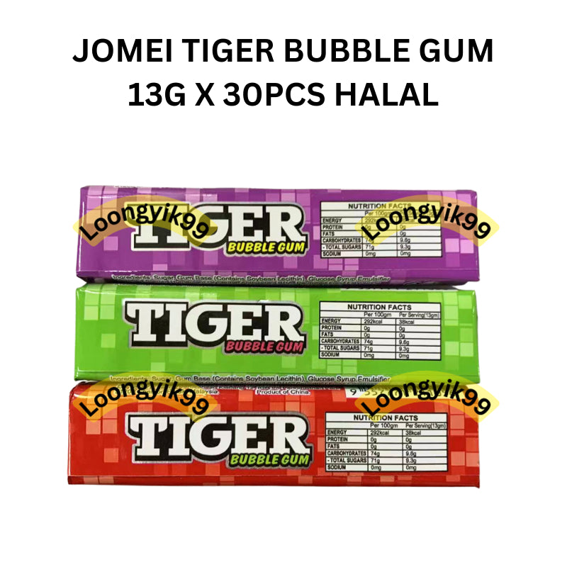 JOMEI TIGER BUBBLE GUM 13G X 30PCS HALAL