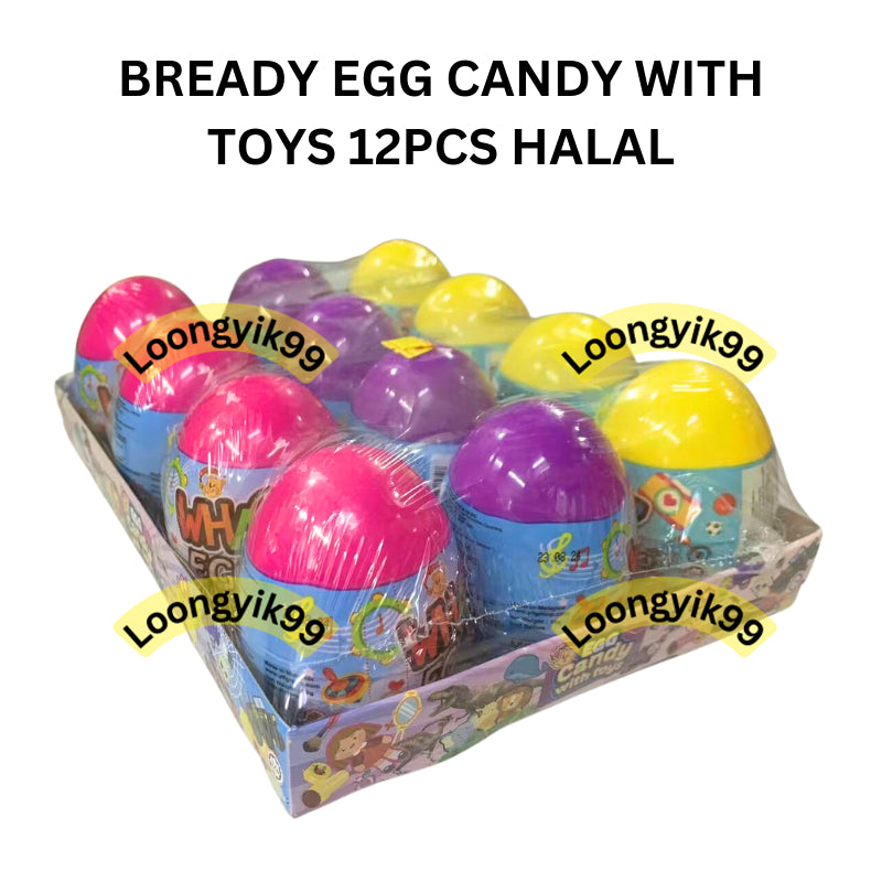 BREADY EGG CANDY WITH TOYS 12PCS HALAL