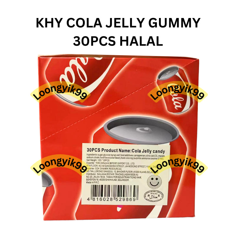 KHY COLA JELLY GUMMY 30PCS HALAL