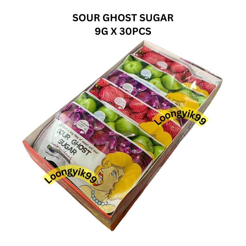 SOUR GHOST SUGAR 9G X 30PCS HALAL CANDY