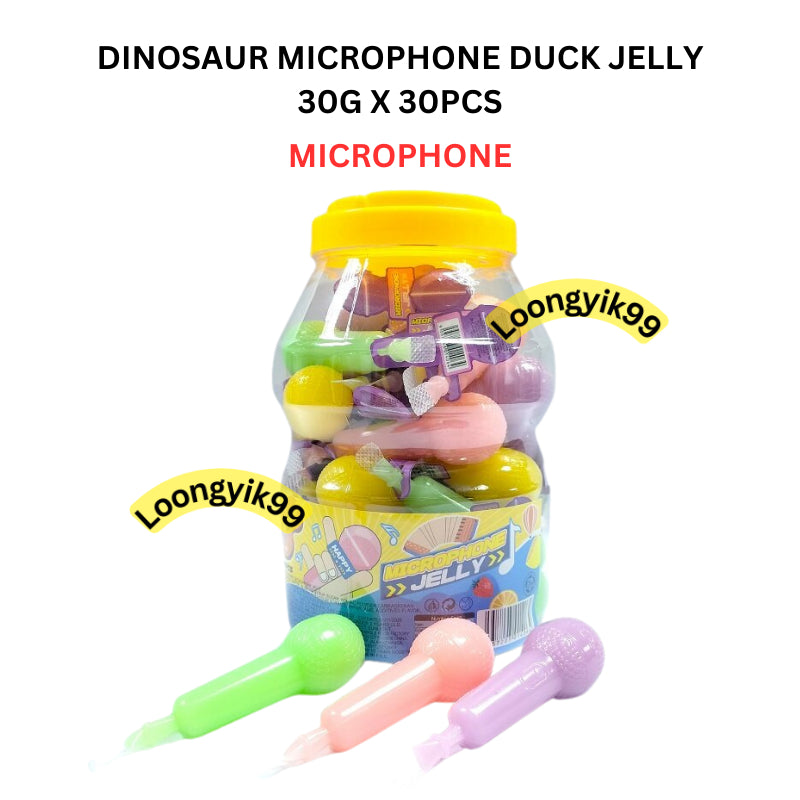 DINOSAUR MICROPHONE DUCK JELLY PUDDING 30G X 30PCS HALAL