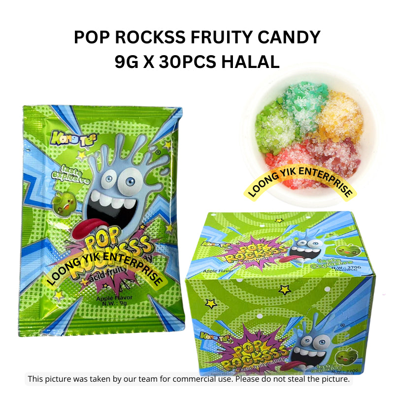 POP ROCKSS FRUITY CANDY 9G X 30PCS HALAL