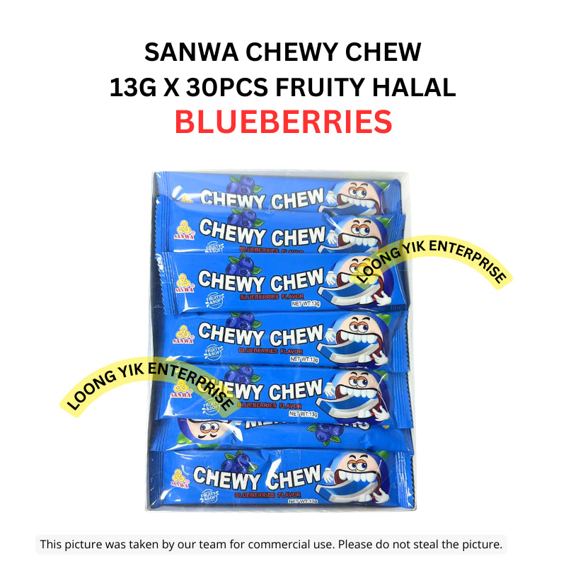 SANWA CHEWY CHEW 13G X 30PCS FRUITY HALAL