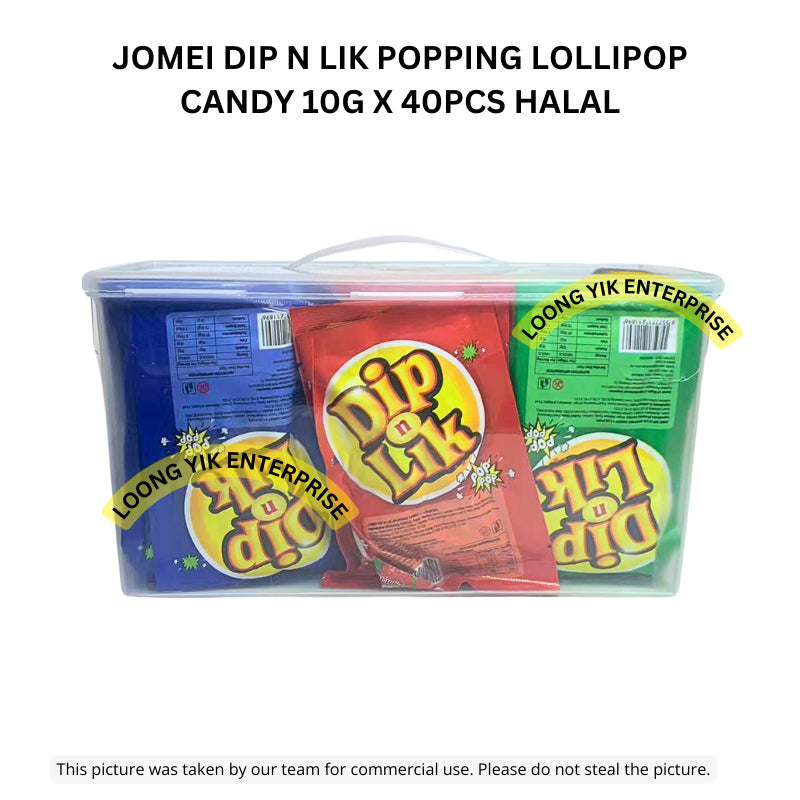 JOMEI DIP N LIK POPPING LOLLIPOP CANDY 10G X 40PCS HALAL