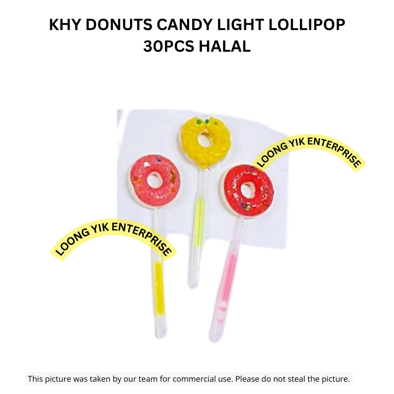 KHY DONUTS CANDY LIGHT LOLLIPOP 30PCS HALAL