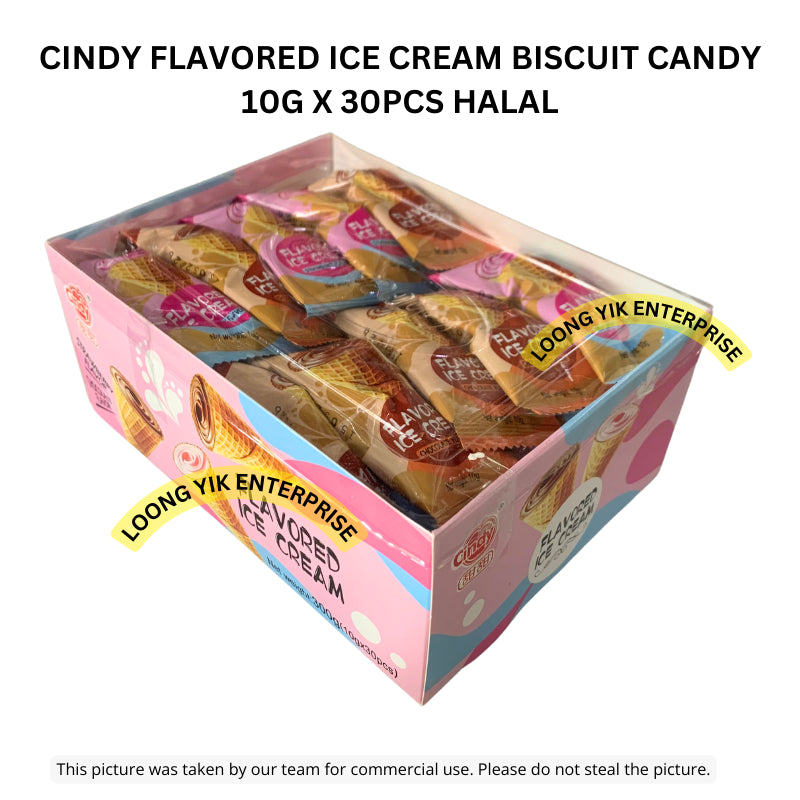 CINDY FLAVORED ICE CREAM BISCUIT CANDY 10G X 30PCS HALAL