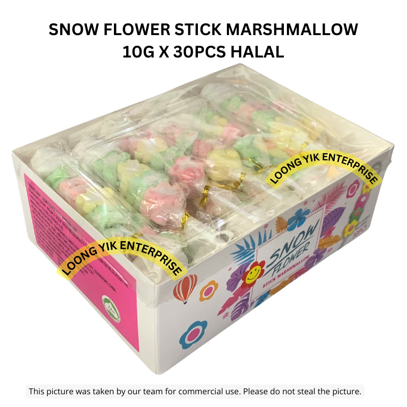 SNOW FLOWER STICK MARSHMALLOW 10G X 30PCS HALAL