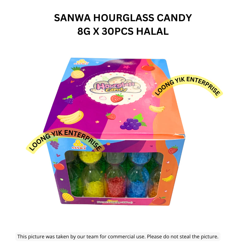 SANWA HOURGLASS CANDY 8G X 30PCS HALAL