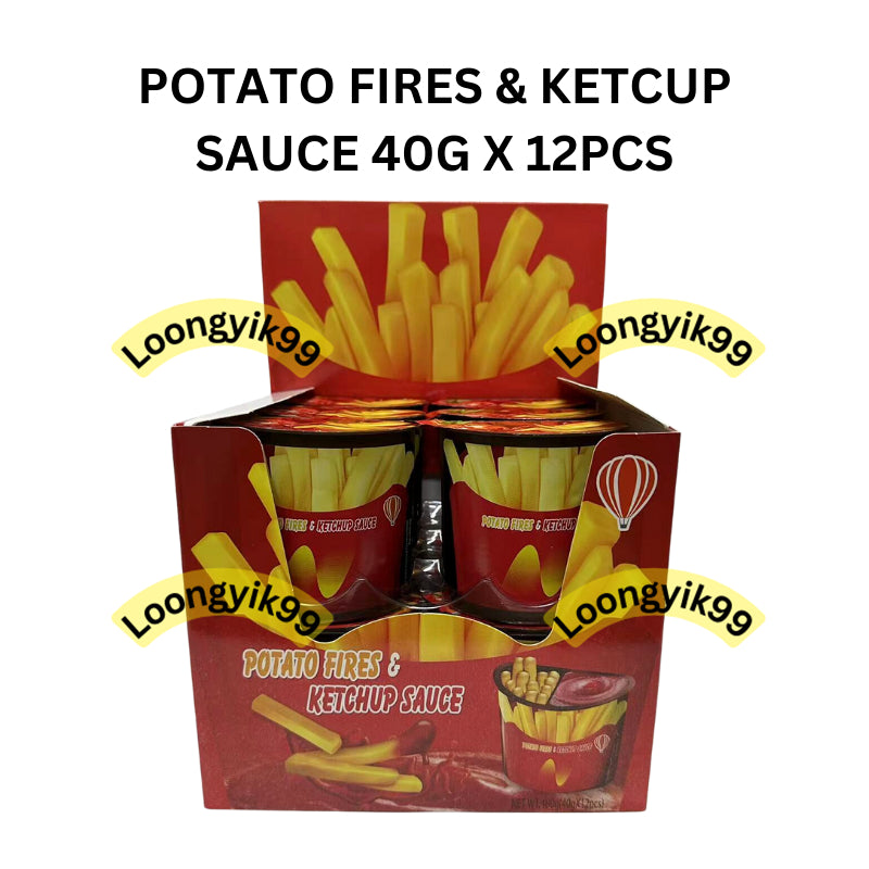 POTATO FIRES & KETCUP SAUCE 40G X 12PCS HALAL