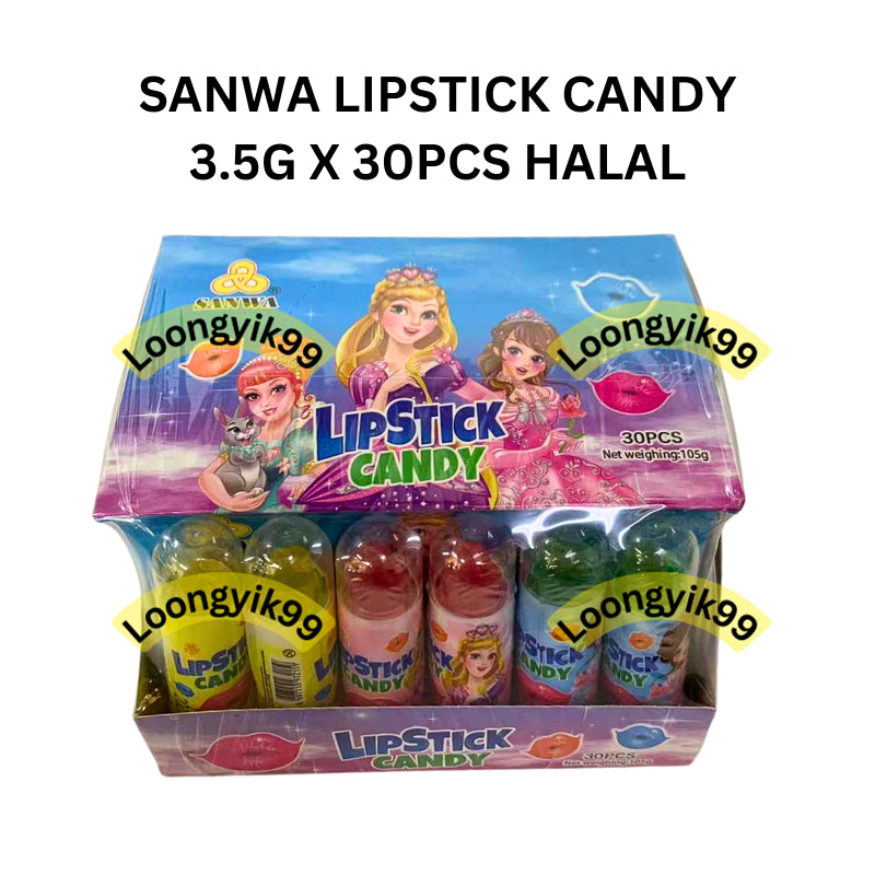 SANWA LIPSTICK CANDY 3.5G X 30PCS HALAL