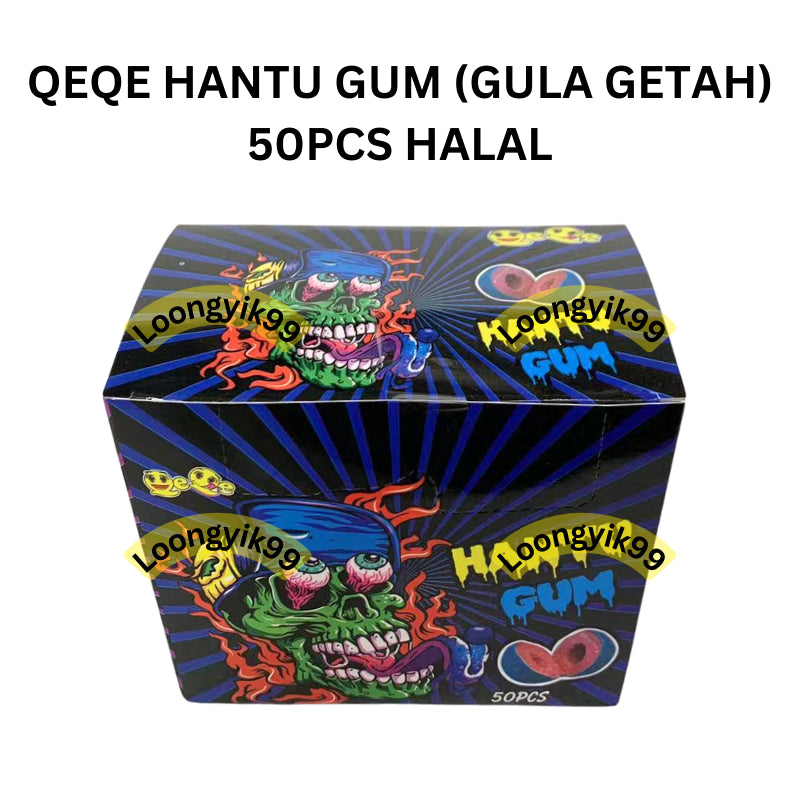 QEQE HANTU GUM (GULA GETAH) 50PCS HALAL