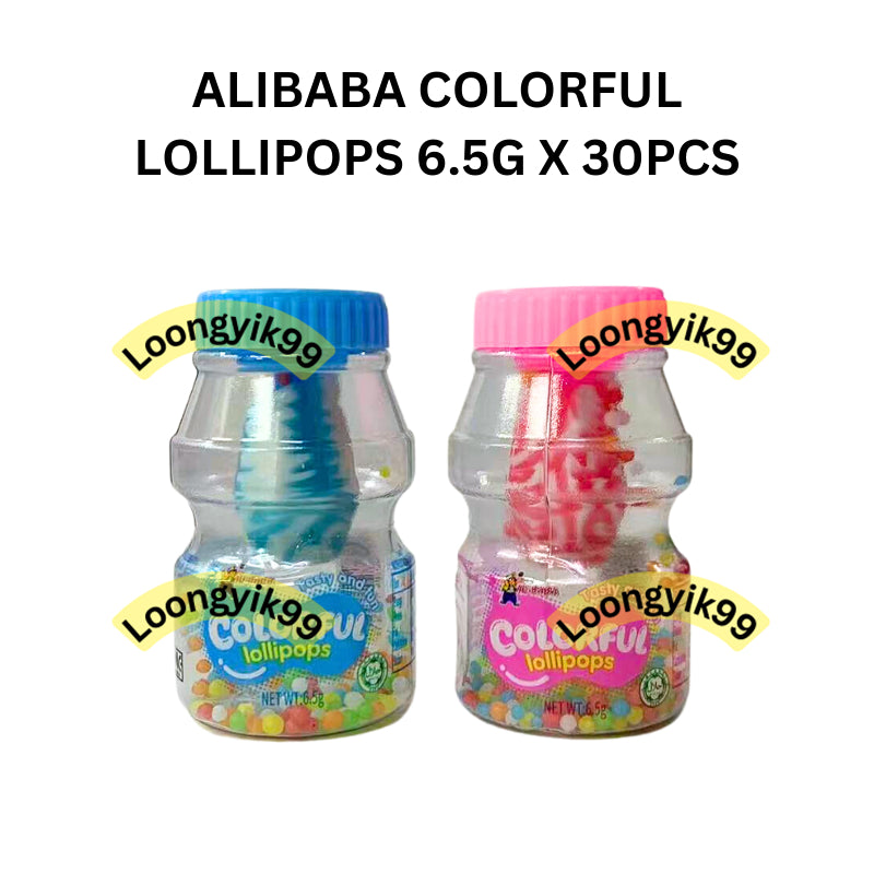 ALIBABA COLORFUL LOLLIPOPS 6.5G X 30PCS HALAL