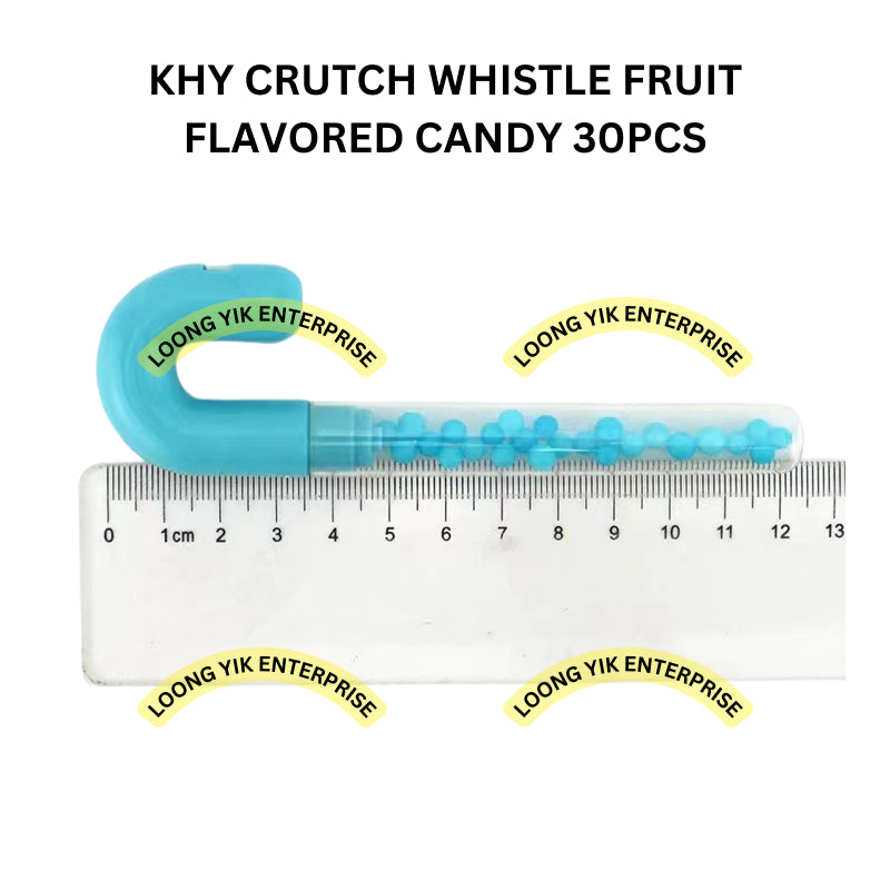 KHY CRUTCH WHISTLE FRUIT FLAVORED CANDY 30PCS HALAL