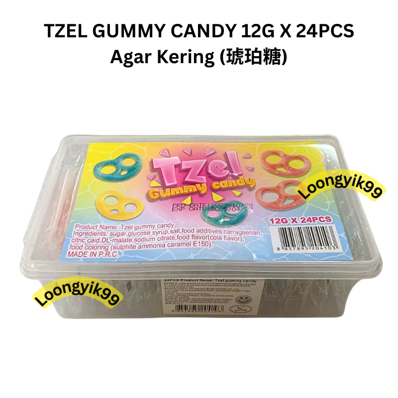 TZEL GUMMY CANDY 12G X 24PCS FRUITY FLAVOR HALAL 琥珀糖