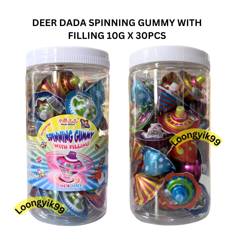 DEER DADA SPINNING GUMMY WITH FILLING 10G X 30PCS