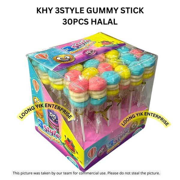 KHY 3STYLE GUMMY STICK 30PCS HALAL