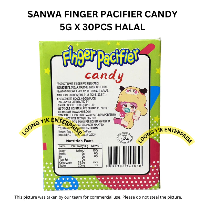 SANWA FINGER PACIFIER CANDY 5G X 30PCS HALAL