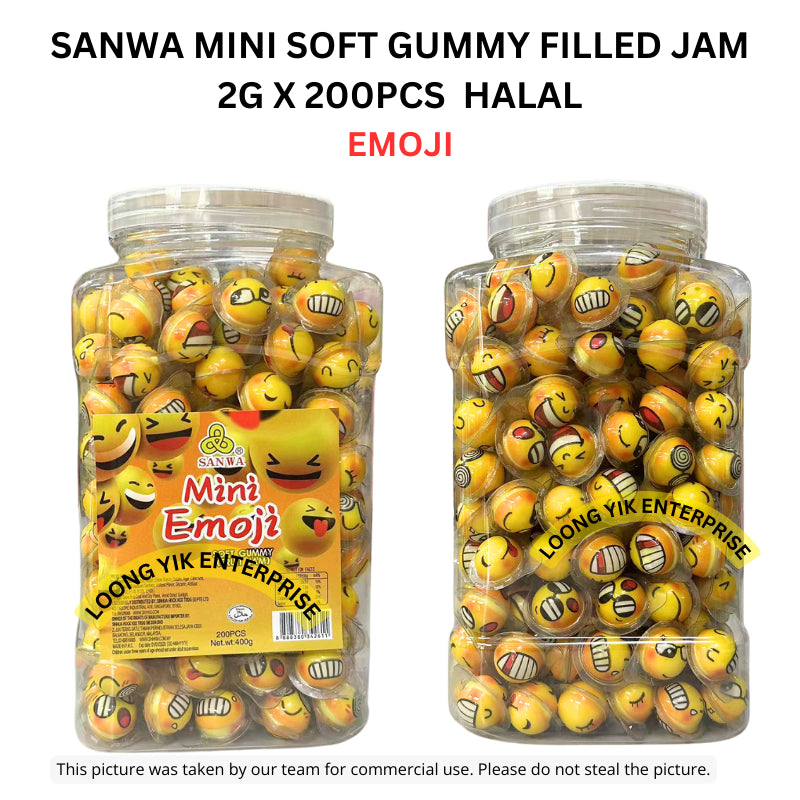 SANWA MINI SOFT GUMMY CANDY 2G X 200PCS HALAL SUPER HERO/MONSTER EYE/MIXED FRUIT/YELLOW DUCK HALAL