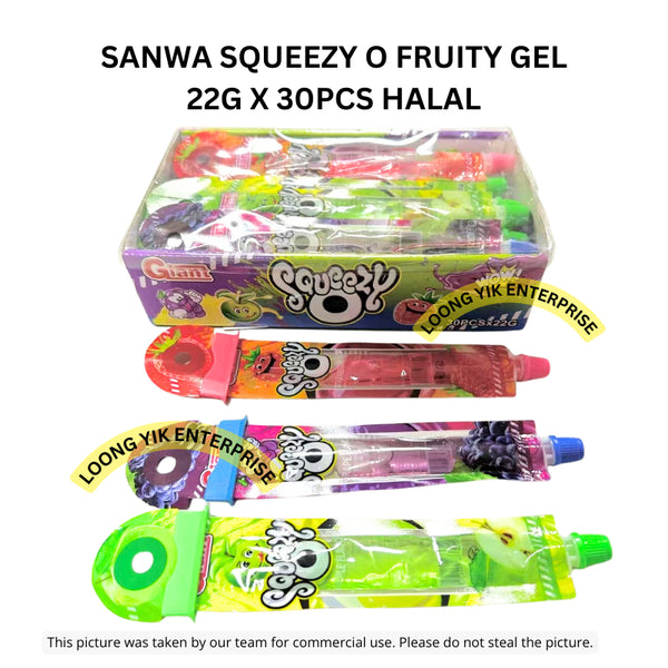 SANWA SQUEEZY O FRUITY GEL 22G X 30PCS HALAL