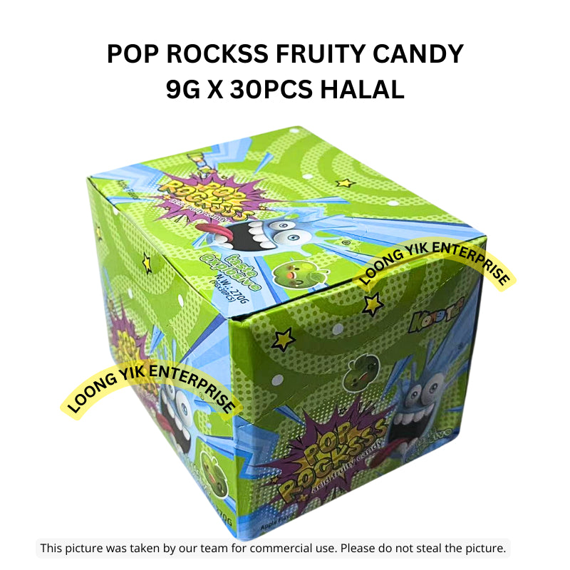 POP ROCKSS FRUITY CANDY 9G X 30PCS HALAL