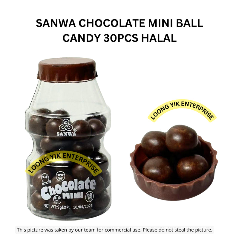 SANWA CHOCOLATE MINI BALL CANDY 30PCS HALAL