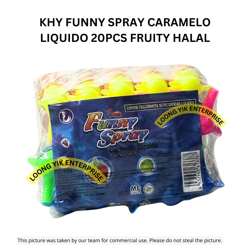 KHY FUNNY SPRAY CARAMELO LIQUIDO 20PCS FRUITY HALAL