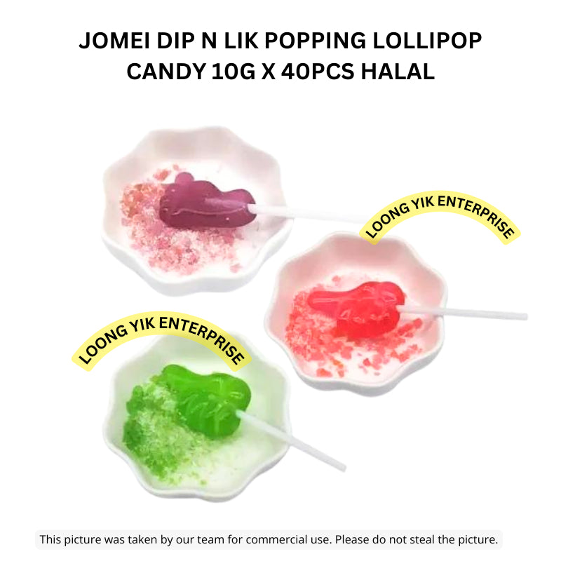 JOMEI DIP N LIK POPPING LOLLIPOP CANDY 10G X 40PCS HALAL