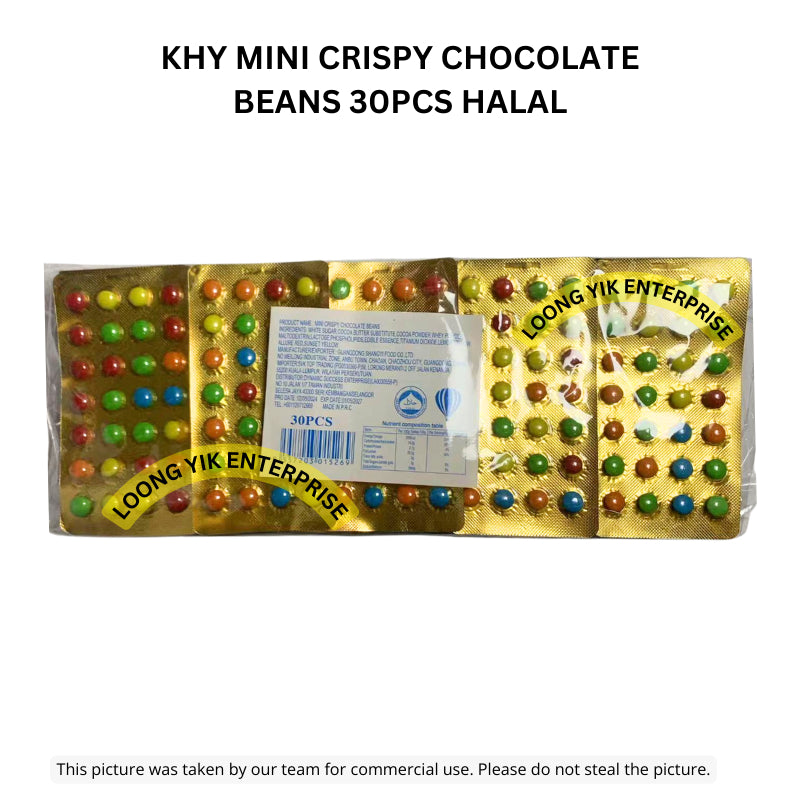 KHY MINI CRISPY CHOCOLATE BEANS 30PCS HALAL