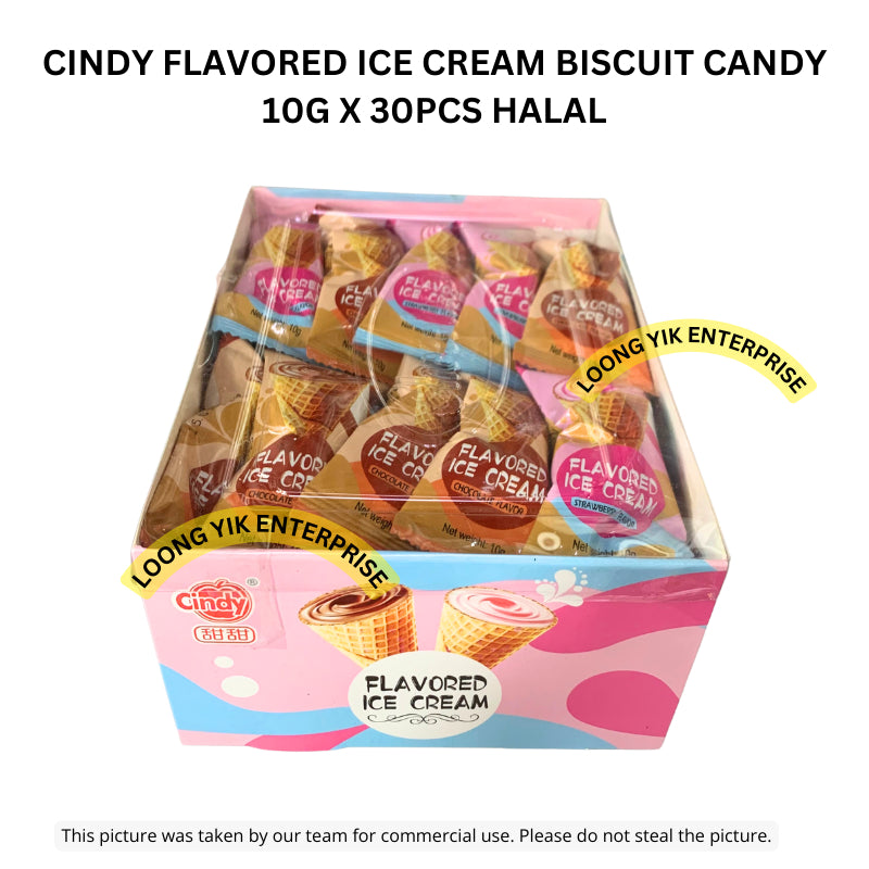 CINDY FLAVORED ICE CREAM BISCUIT CANDY 10G X 30PCS HALAL