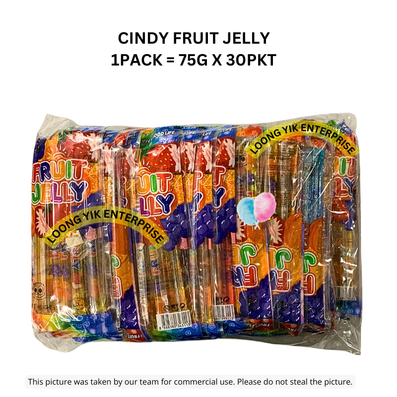 CINDY FRUIT JELLY 75G X 30PKT X 6PCS