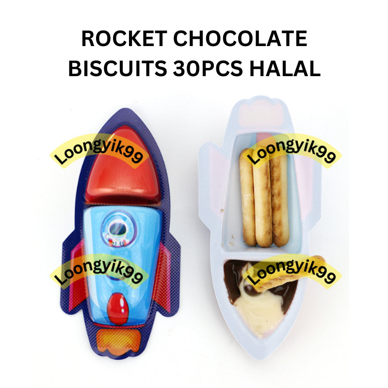 ROCKET CHOCOLATE BISCUITS 30PCS HALAL