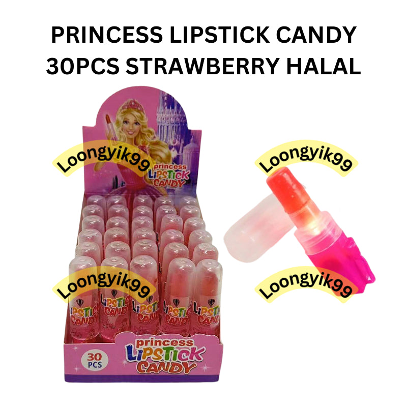 PRINCESS LIPSTICK CANDY 30PCS STRAWBERRY HALAL