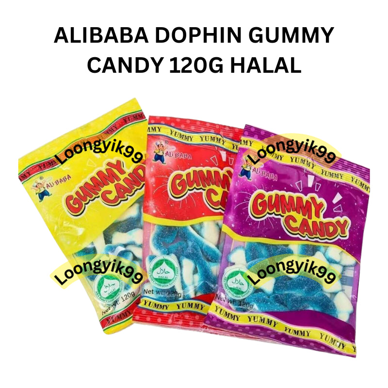 ALIBABA DOPHIN GUMMY CANDY 120G HALAL