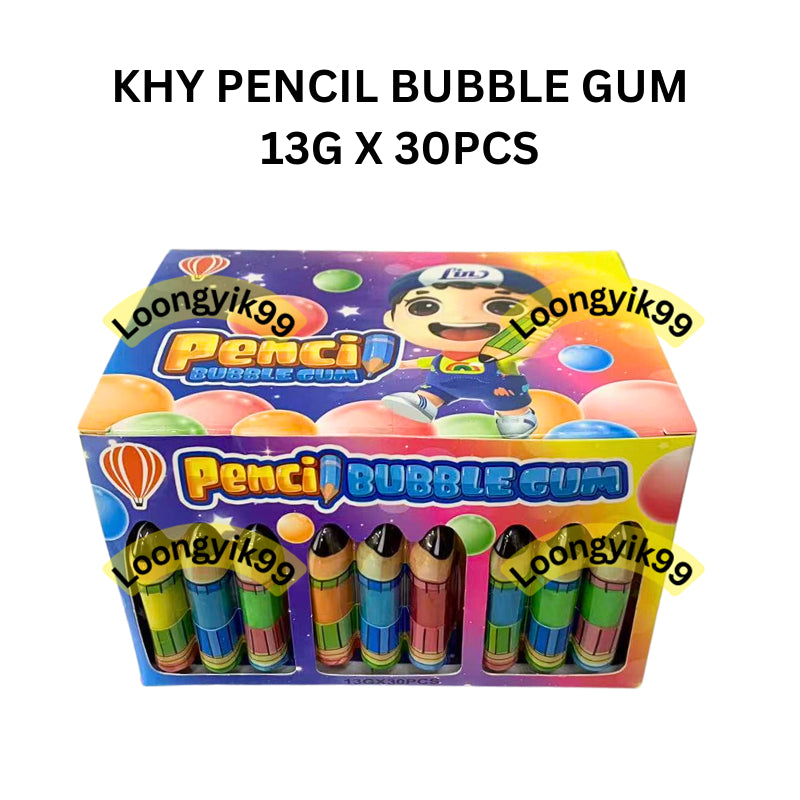 KHY PENCIL BUBBLE GUM 13G X 30PCS