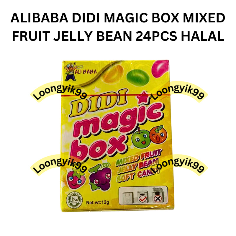 ALIBABA DIDI MAGIC BOX MIXED FRUIT JELLY BEAN 24PCS HALAL