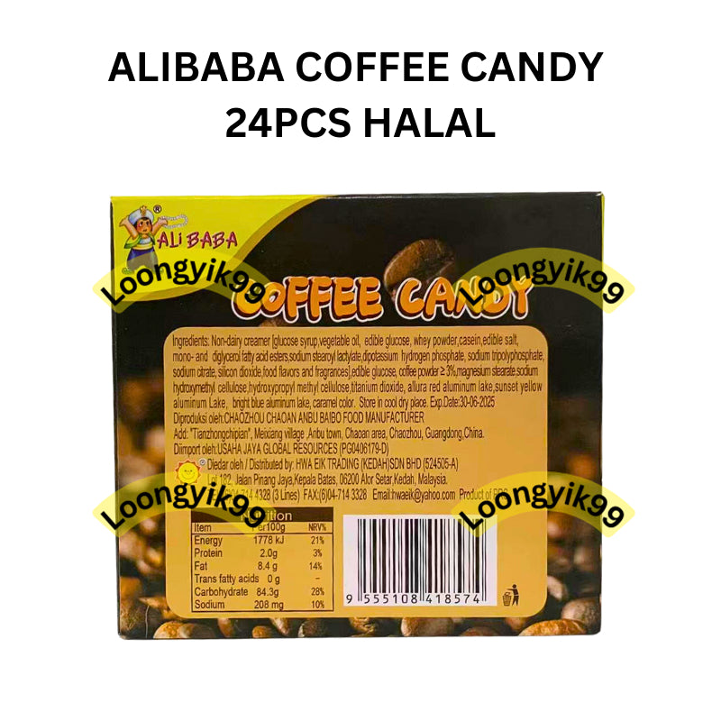 ALIBABA COFFEE CANDY 24PCS HALAL