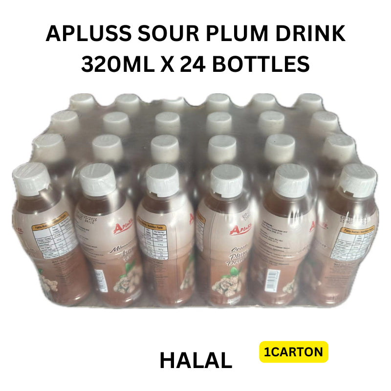 LY99 APLUSS SOUR PLUM DRINK 320ML X 24 BOTTLES HALAL