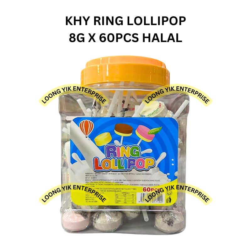 KHY RING LOLLIPOP 8G X 60PCS HALAL