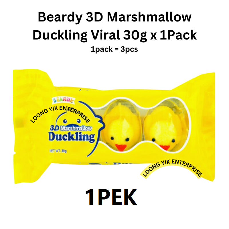 *Halal* Beardy 3D Marshmallow Duckling 30g LOOSE  Halal Viral Candy Peeps