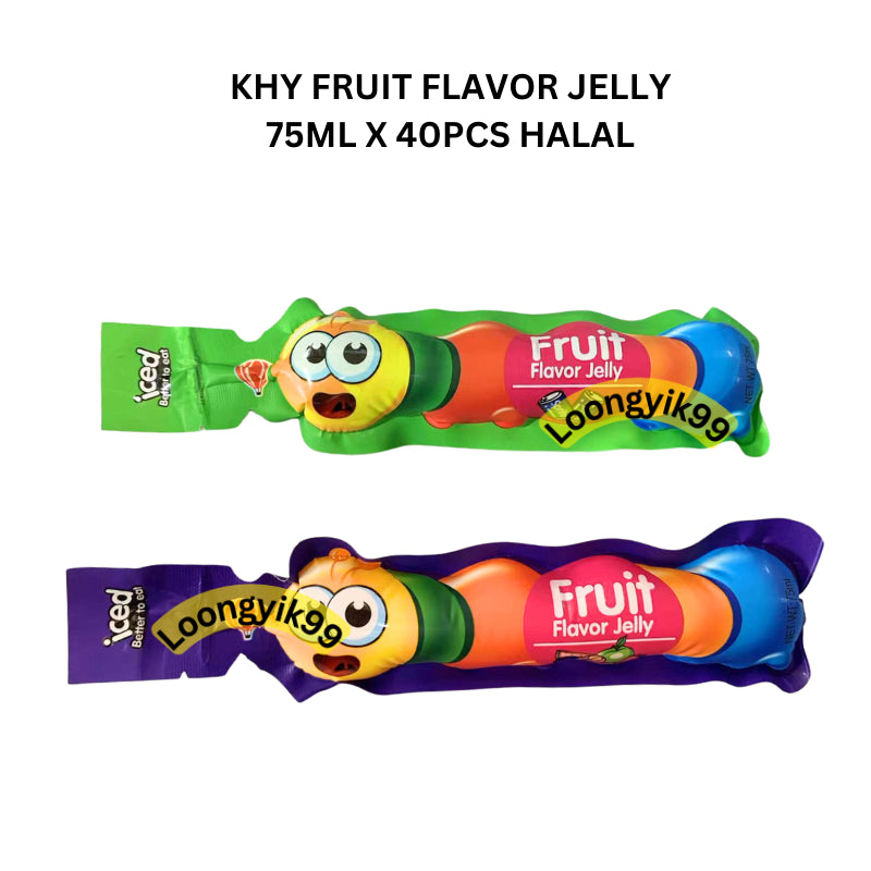 KHY FRUIT FLAVOR JELLY 75ML X 40PCS HALAL CATERPILLAR