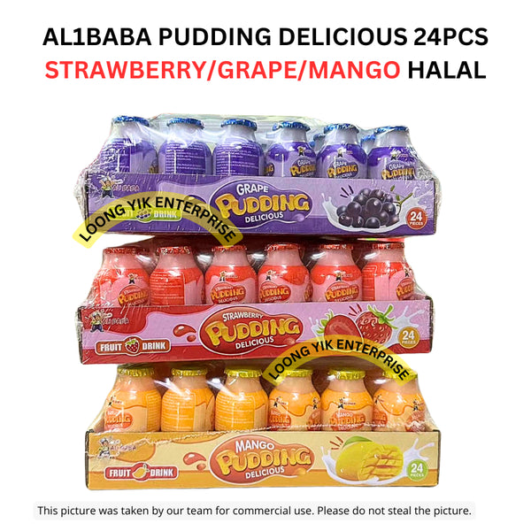 AL1BABA PUDDING DELICIOUS 24PCS STRAWBERRY/GRAPE/MANGO HALAL