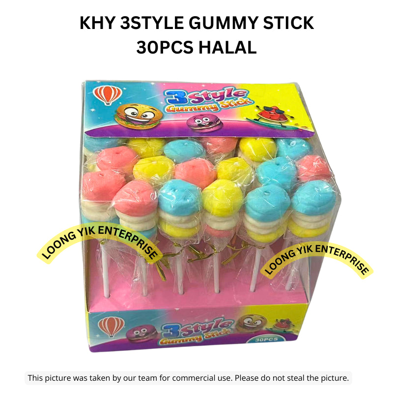 KHY 3STYLE GUMMY STICK 30PCS HALAL