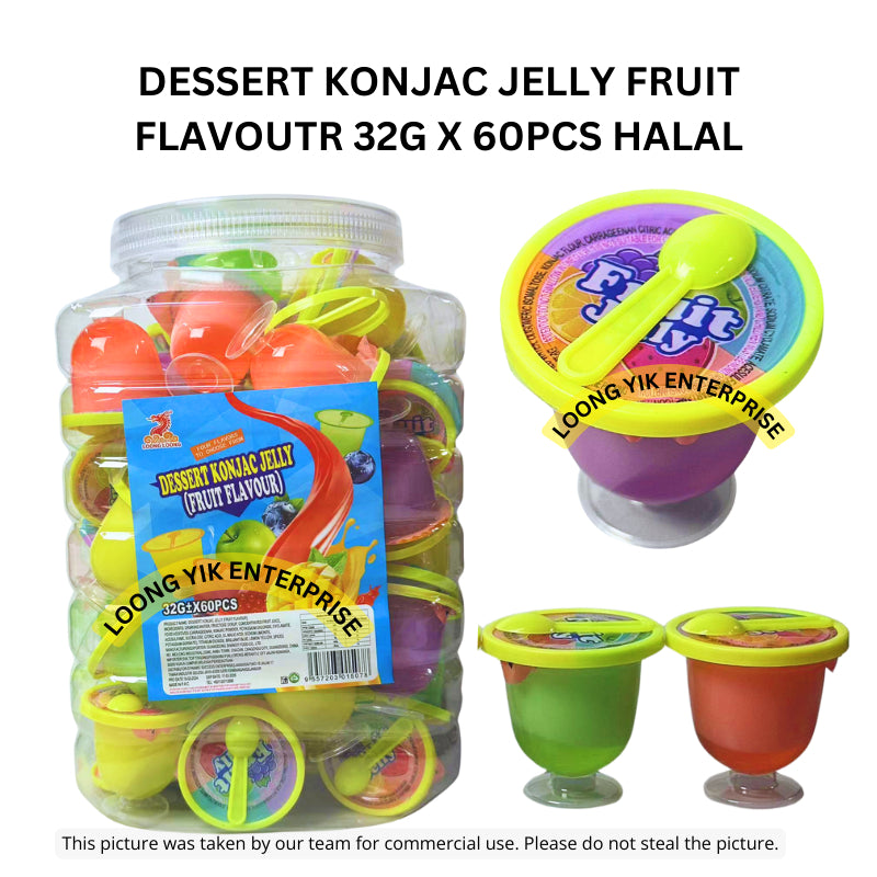 DESSERT KONJAC JELLY FRUIT FLAVOUTR 32G X 60PCS HALAL