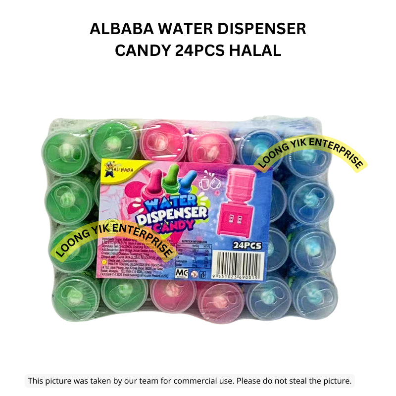 ALBABA WATER DISPENSER CANDY 24PCS HALAL