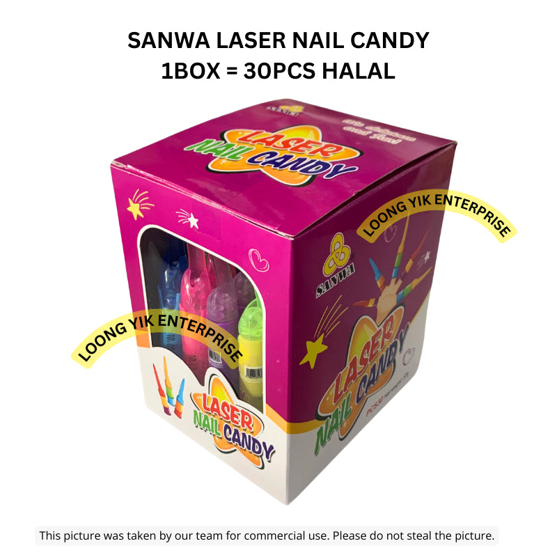 SANWA LASER NAIL CANDY 30PCS HALAL