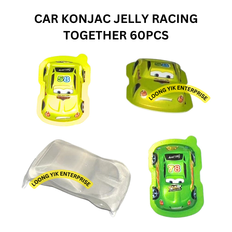 CAR KONJAC JELLY RACING TOGETHER 60PCS