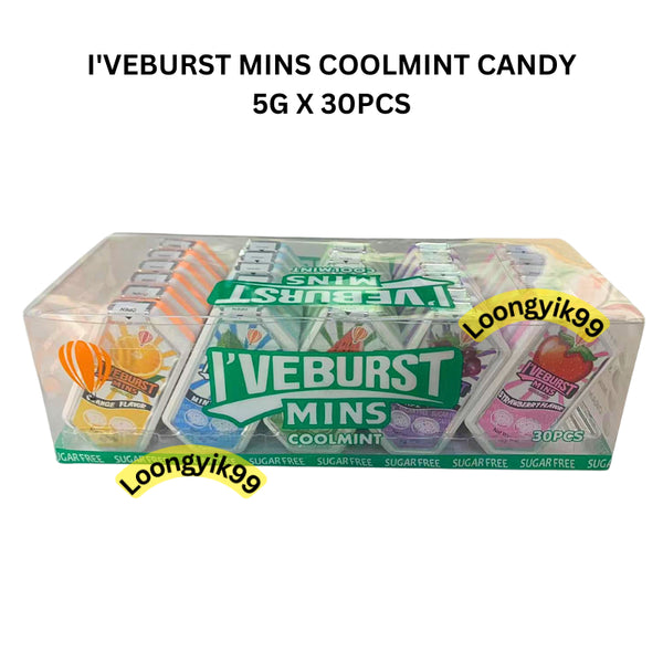 I'VEBURST MINS COOLMINT CANDY 5G X 30PCS HALAL