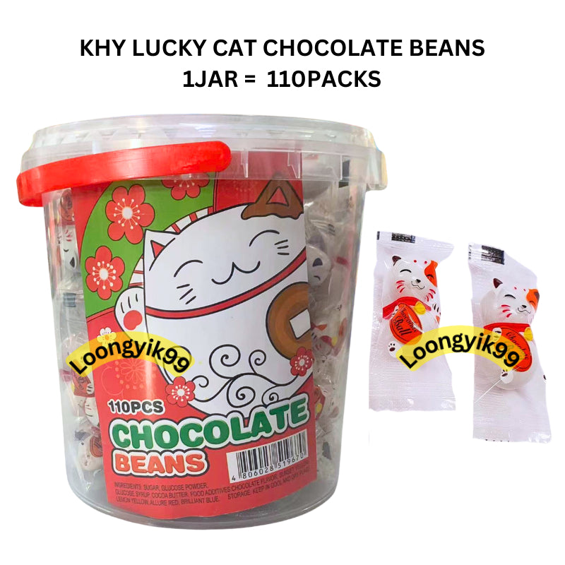 KHY PANDA CHOCOLATE / LUCKY CAT CHOCOLATE BEANS 110PCS HALAL