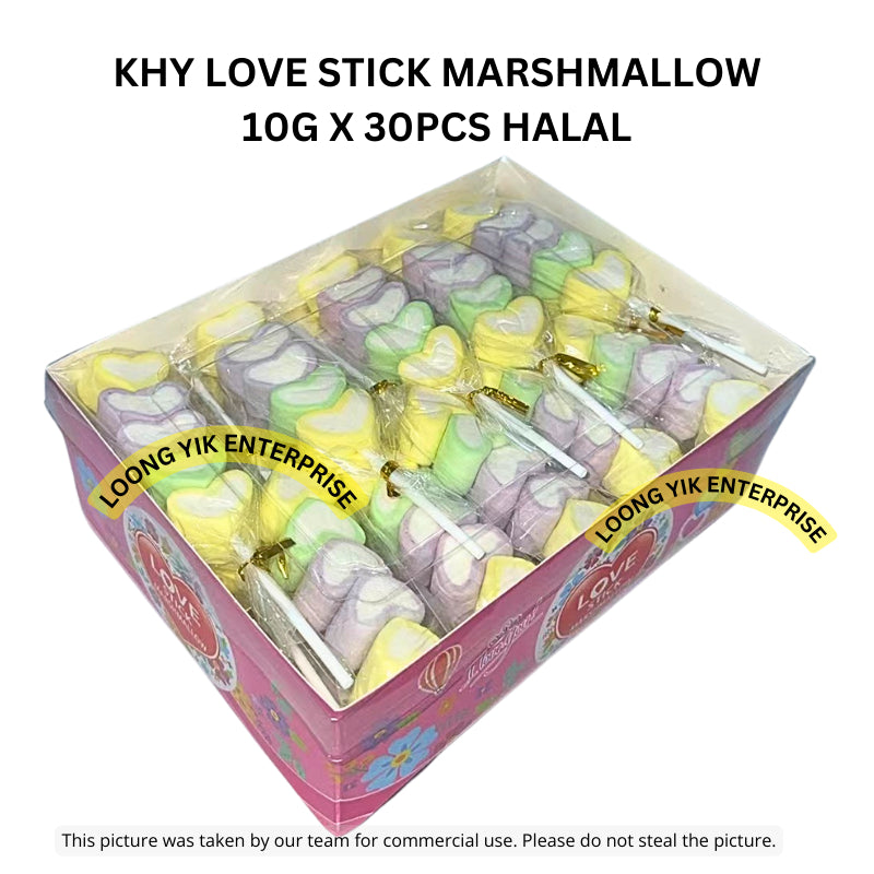 KHY LOVE STICK MARSHMALLOW 10G X 30PCS HALAL